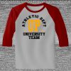 Raglan 3/4 Roundneck Shirt (Gray Body) Thumbnail