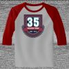 Raglan 3/4 Roundneck Shirt (Gray Body) Thumbnail