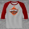 Raglan 3/4 Roundneck Shirt (Gray Body) Thumbnail