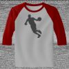 Raglan 3/4 Roundneck Shirt (Gray Body) Thumbnail