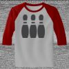 Raglan 3/4 Roundneck Shirt (Gray Body) Thumbnail
