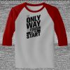Raglan 3/4 Roundneck Shirt (Gray Body) Thumbnail