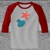 Raglan 3/4 Roundneck Shirt (Gray Body) Thumbnail