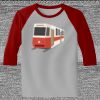 Raglan 3/4 Roundneck Shirt (Gray Body) Thumbnail