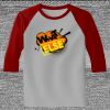 Raglan 3/4 Roundneck Shirt (Gray Body) Thumbnail