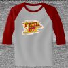 Raglan 3/4 Roundneck Shirt (Gray Body) Thumbnail