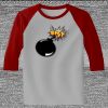 Raglan 3/4 Roundneck Shirt (Gray Body) Thumbnail