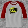 Raglan 3/4 Roundneck Shirt (Gray Body) Thumbnail
